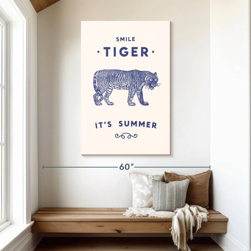 Brampt Smile Tiger It's Summer, 48" H x 32" W