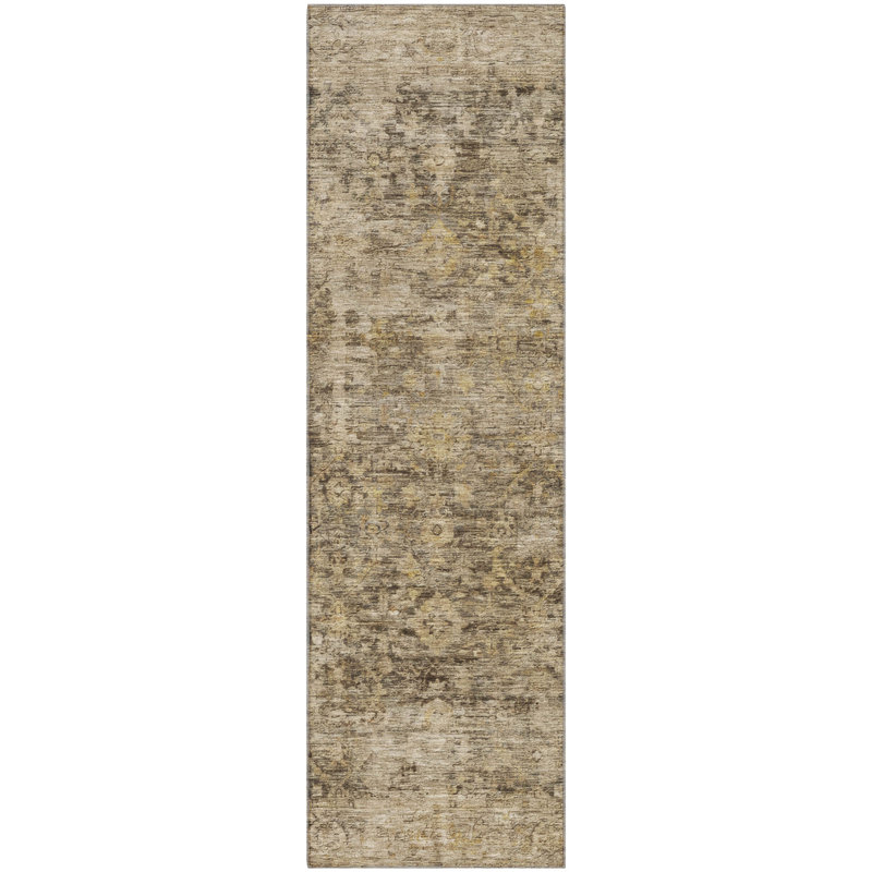 Premium Machine Washable Verlin AMF1773 Border Rug, Runner 2'3" x 7'6"