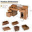 Bureau de ferme 59 "avec station de charge et armoire de rangement, bureau d'étude avec porte de grange et tiroir classeur-85870125