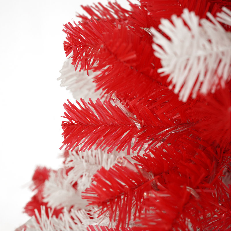 Arbre de Noël artificiel 6 pi avec 300 lumières DEL et 900 branches flexibles, arbre de Noël en forme de canne de bonbon, arbres de Noël créatifs, décorations de Noël