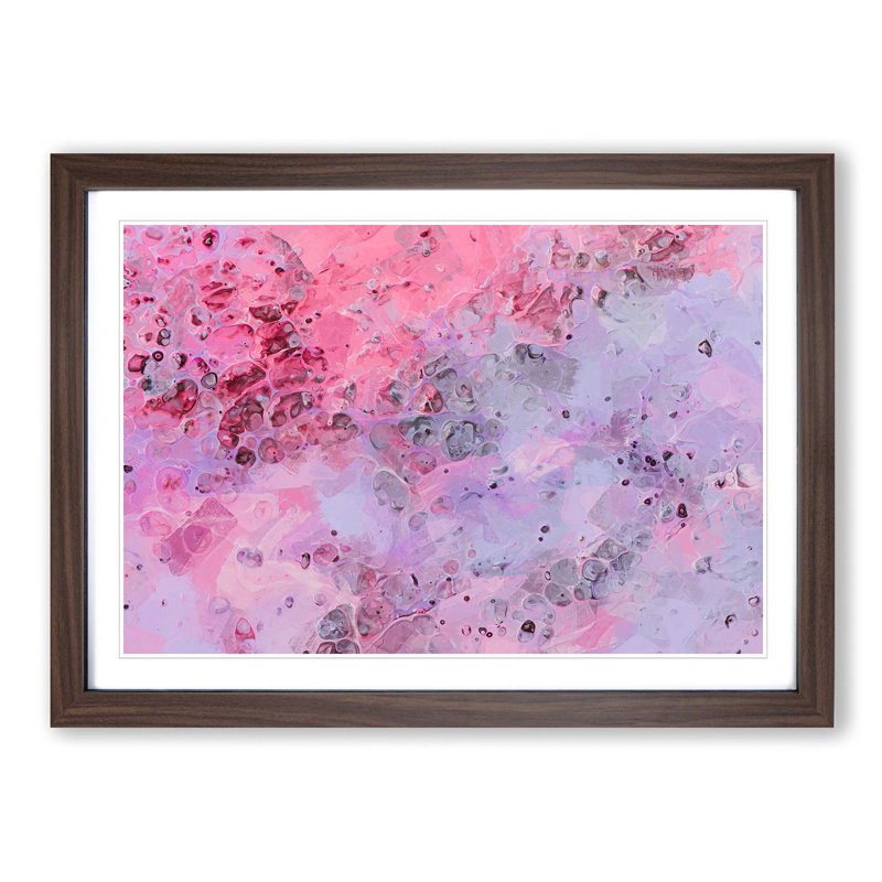 A New Dawn in Abstract - Picture Frame Painting Print, 36cm H x 48cm W x 2cm D, Walnut Framed