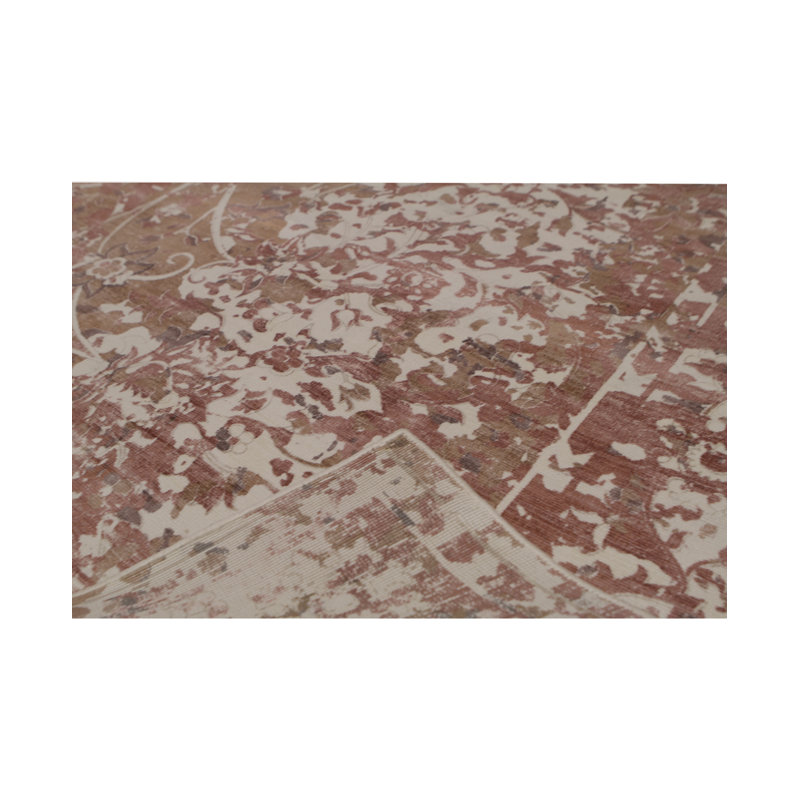 Riviera Abstract Area Rug in Rust/Ivory