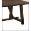 Table de salle à manger Kaelyn au fini chêne foncé avec base en tréteaux, spacieuse et durable pour les intérieurs modernes et rustiques.