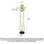 Modern luxury-style brass ear-of-wheat decorative floor clock