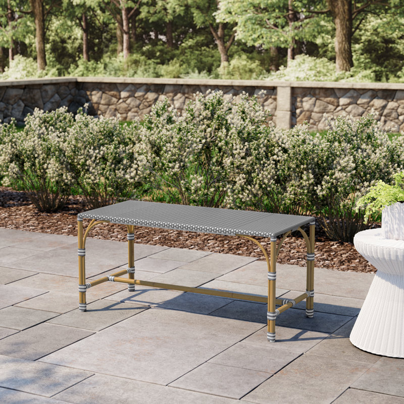  Aluminum Picnic Bench, Gray