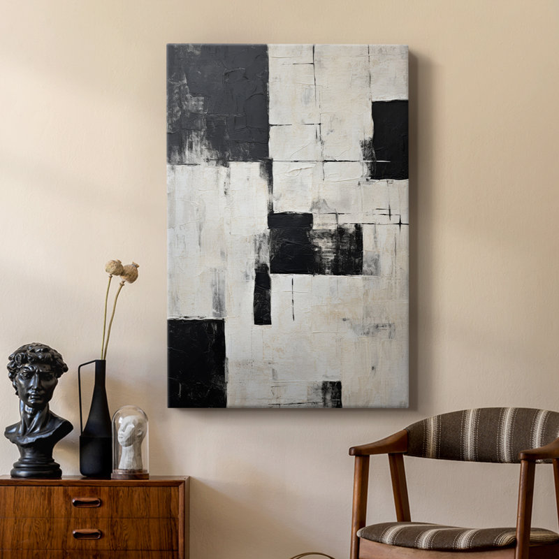 Série ABSTRACT CCCCXXIX - Toile tendue avec châssis de qualité supérieure - Prêt à être accroché, H 60 po x l 40 po