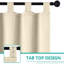 Panneau de rideau occultant intérieur / extérieur beige 50 po x 120 po