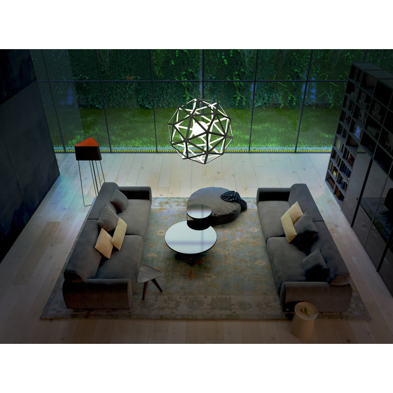 Geodome 1 - Light LED Chandelier, Polished Chrome