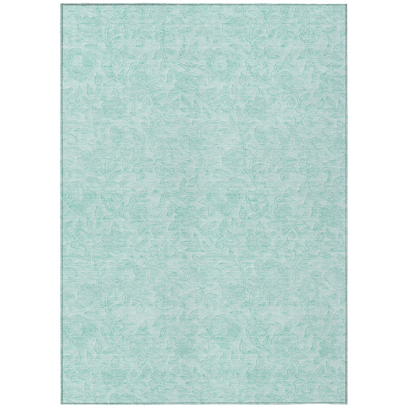 Tapis bleu sarcelle et turquoise 8 'X 10'
