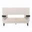  Lit plateforme avec tête de lit, lit plateforme tapissier moderne en velours avec 2 tables de chevet-1394620705-1394620707