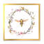 «Bee In Wildflowers Wreath», reproduction d'art sur toile-59645104-59645117