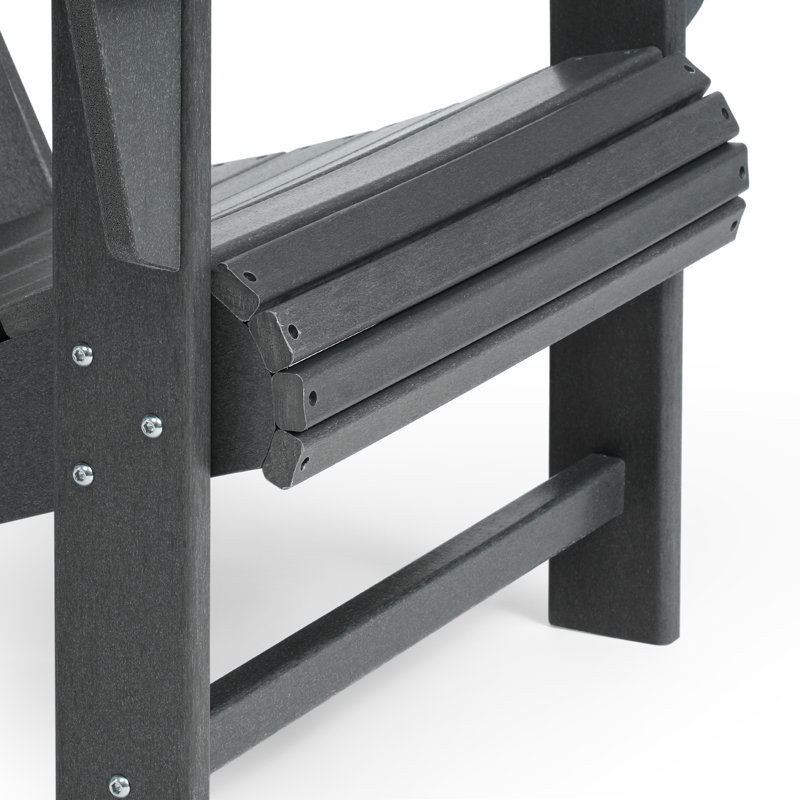 Outdoor Poly Adirondack Conversation Lounge 7-Piece Set, Gray