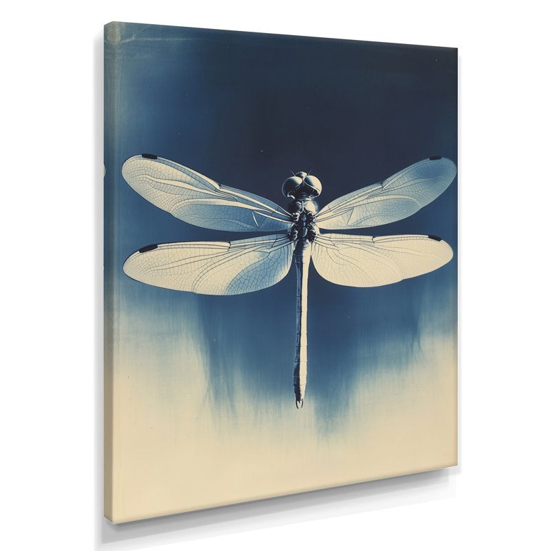 Buckland I - Tableau sur toile cyanotype, 32" H x 24" W, Wrapped Canvas