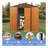 6 Ft. W X 6 Ft. D Metal Storage Shed Appealing Horizontal Siding  In Woodgrain With Coffee Trim To Complement