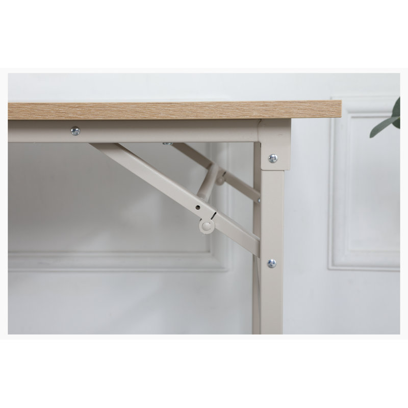 Bureau d'écriture Worle, bureau d'ordinateur, bureau, H 29,9 po x l 31,5 po x P 15,7 po, Beige, Brun