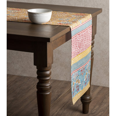 Geometric 100% Cotton Thanksgiving Table Runner