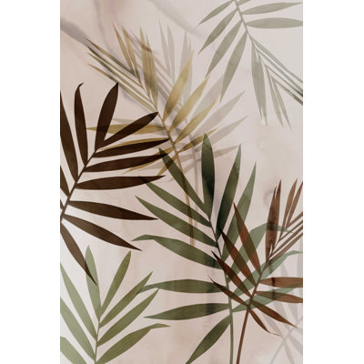 «Rousey Subdued Leaves I» par - Impression sur toile tendue
