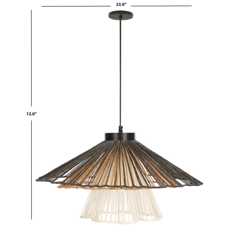 Luminaire suspendu conique à 1 lumière Lulani