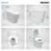 JACUZZI Smart Bidet Toilet, Auto Open/Close Lid, Soft Closing, Foot Sensor Flush, Instant Heating Seat, Warm Wash/Air Dryer, Front/Rear Wash