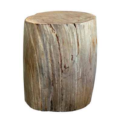 Tabouret complet fossile poli