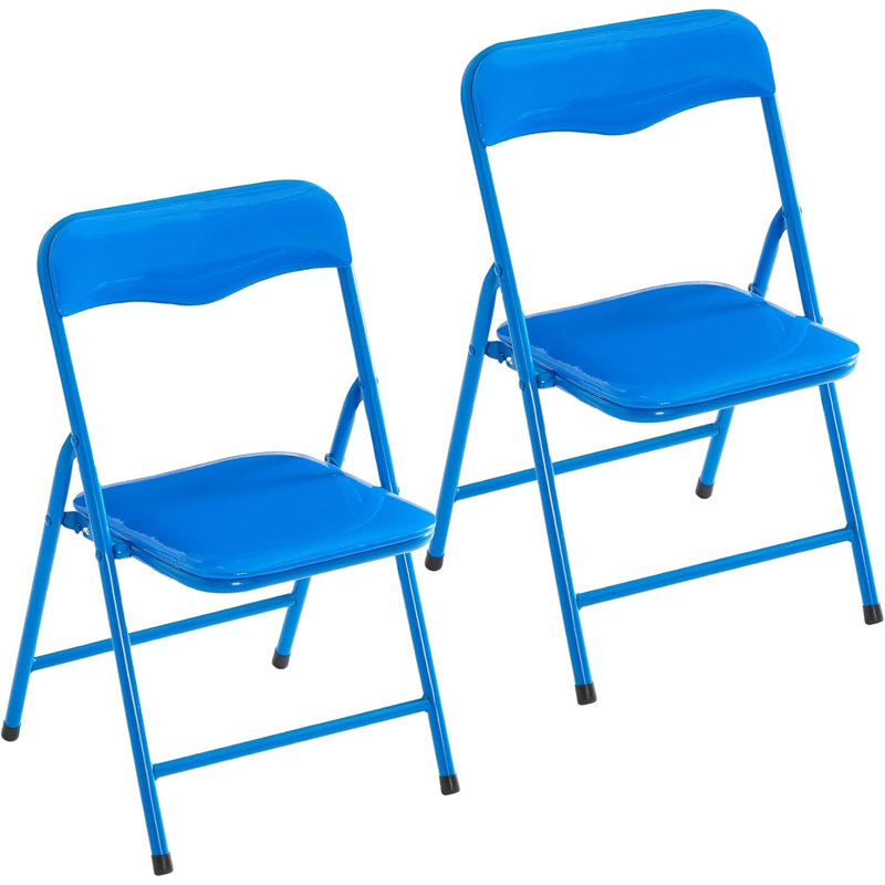  Chaise pliante rembourrée, ensemble de 2, Bleu