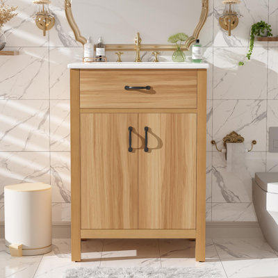 Meuble-lavabo 24 po avec lavabo en céramique
