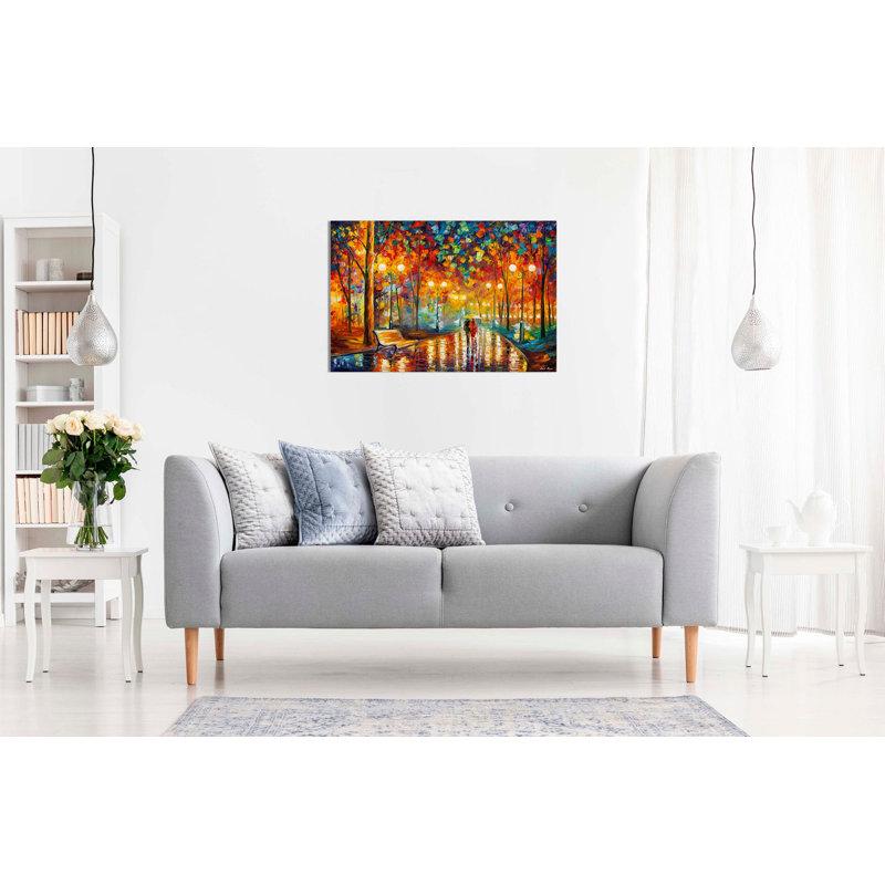 Rains Rustle II By Leonid Afremov - Wrapped Canvas Print, 41cm H x 61cm W