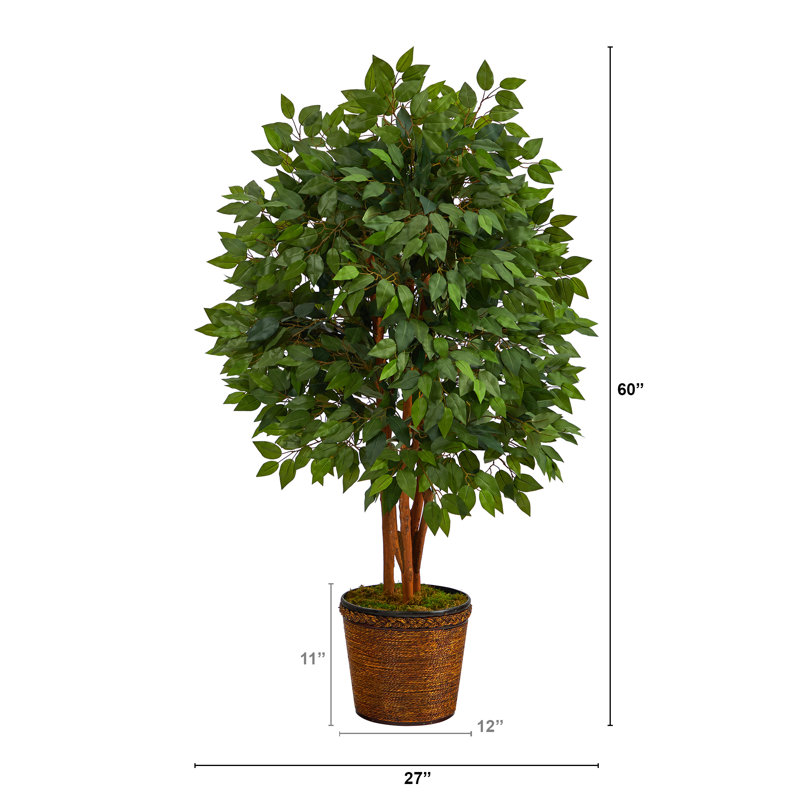 Ficus artificiel en pot, H 60 po x l 27 po x P 27 po