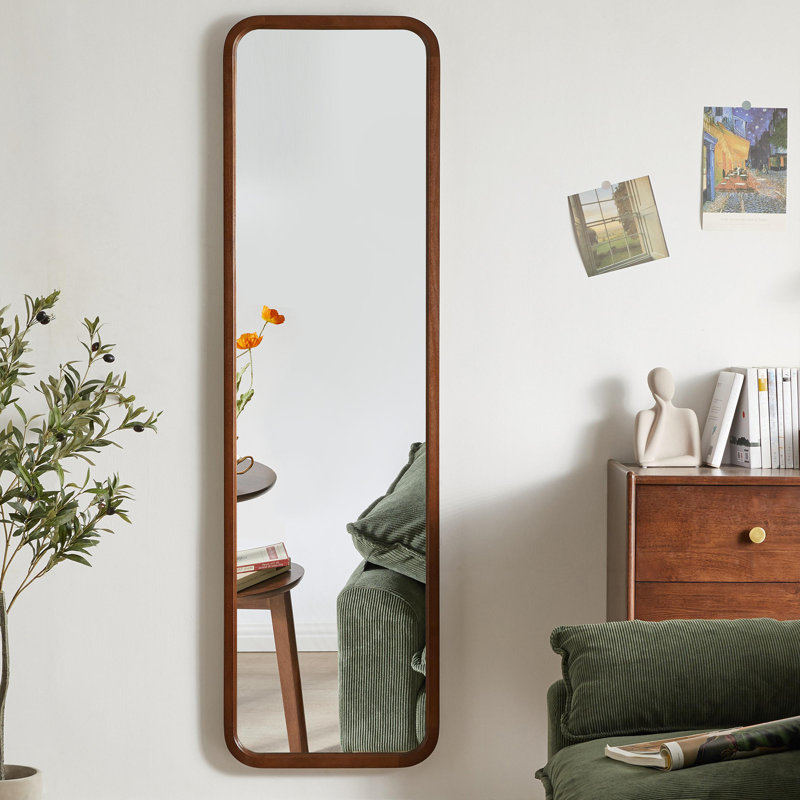 Miroirs d'appoint modernes et grand mur, cadre en bois de noyer massif pour la maison