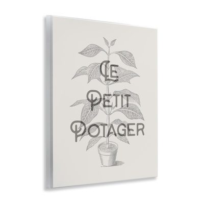 Vintage French Plant Phrase Wall Plaque, design by Lil' Rue