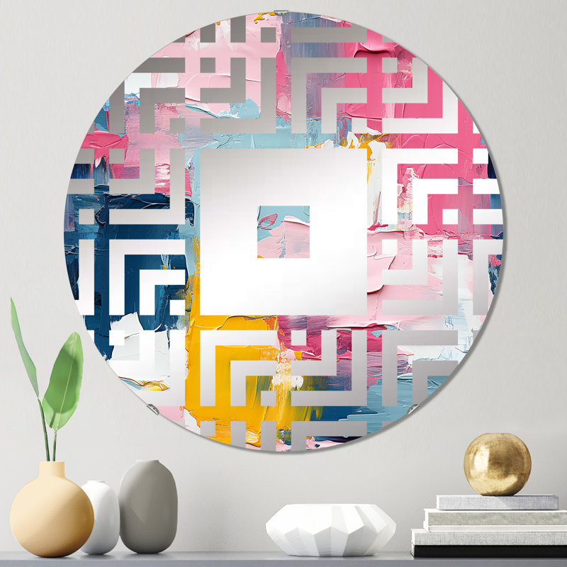 Breyell - Miroir mural carré, 23,6 po x 23,6 po