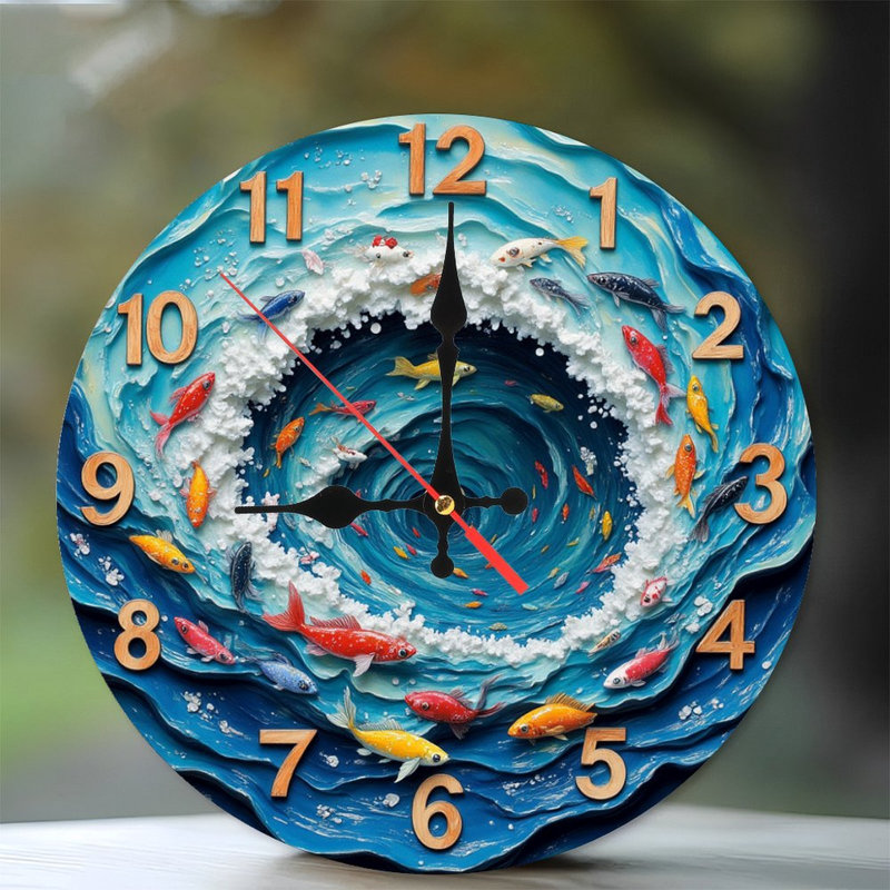 Horloge murale en résine