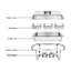 2-Pack Rectangular Chafing Dishes for Buffet with 3 1/3 Size Pan 8QT Chafing Dish Buffet Set Stainless Steel Buffet Food Warmers Sets for Catering Events Parties Dinners