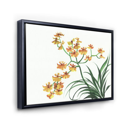 " Yellow Vintage Orchids " Painting Print
