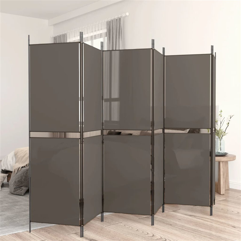 Cloison pliante Rikkea, Anthracite, 6, H 70,8 po x l 118,1 po