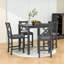 Ensemble de salle à manger 5 pièces, table à hauteur de comptoir et chaises rembourrées Lajoia-728961525