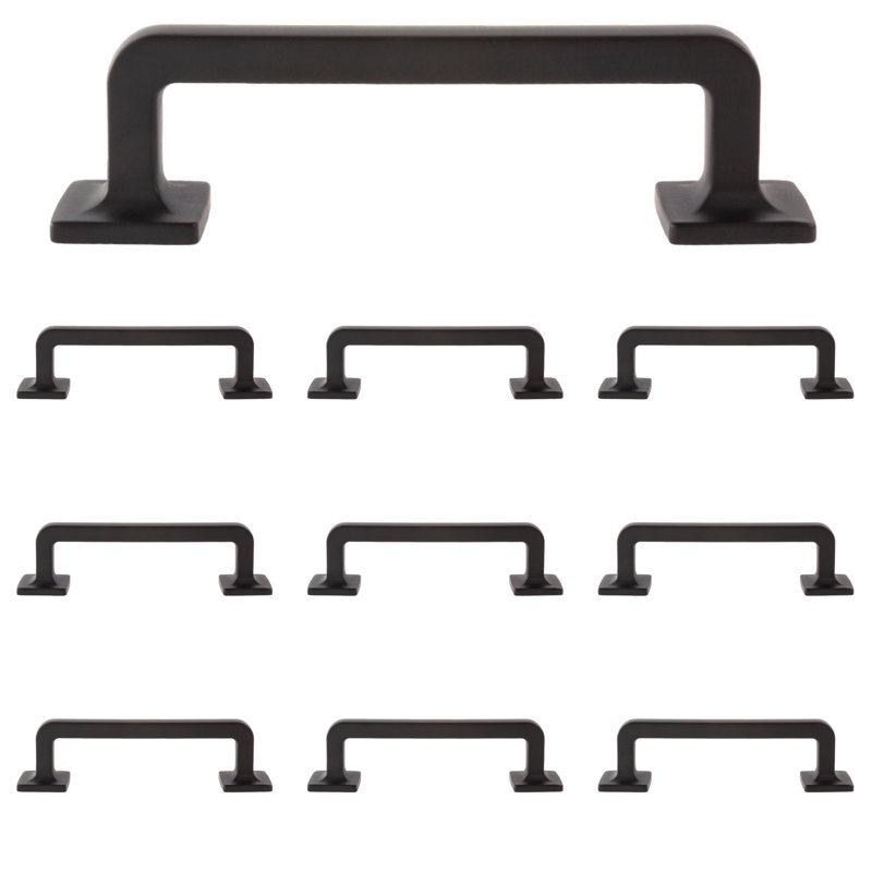 Ensemble de poignées barres noires mates 3-1 / 2 "Boise, Noir mat
