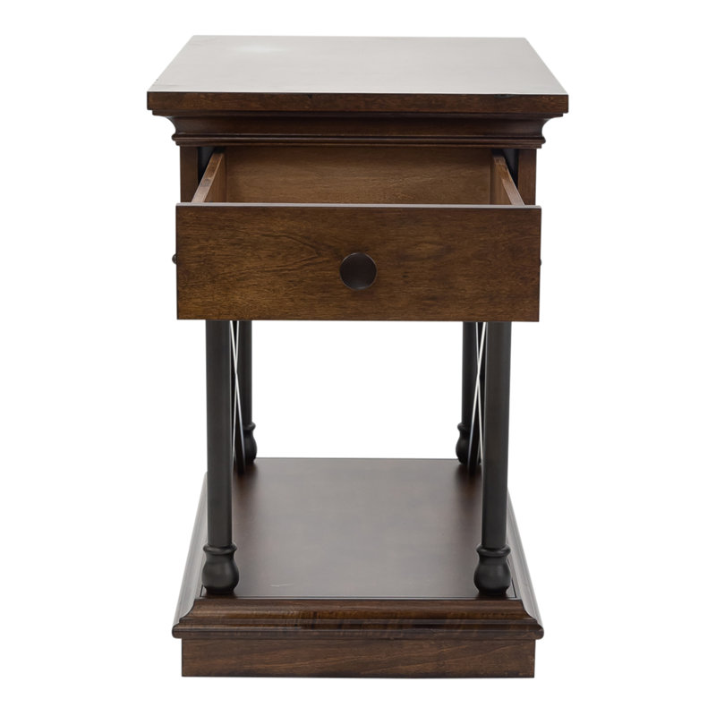 Table de bout avec rangement Abigaelle Molena, 24" H x 25" W x 16" D