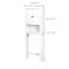 Armoire de rangement pour salle de bain au-dessus de la toilette avec tablette réglable