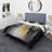 Abstract Geometric Black And Yellow I - Abstract Duvet Cover Set - Microfiber Polyester-110397493