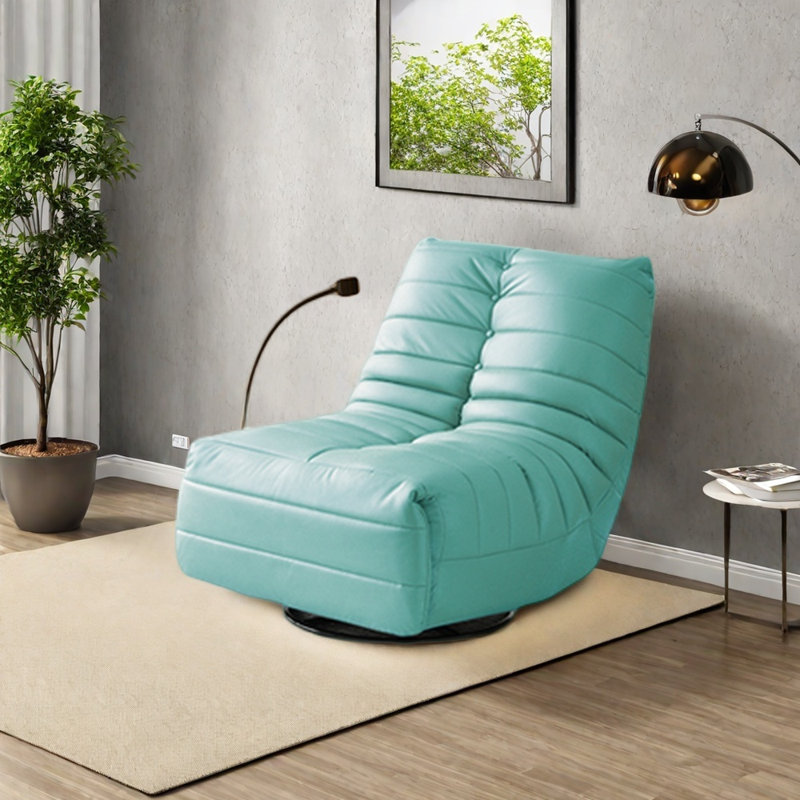 Comfortable rotating recliner chair, Blue