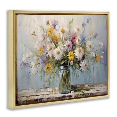  «Wildflower Bouquet in Jar», art mural encadré par Franklyn Gregory