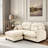 Sectional L-shaped Couch With Ottoman, Chenille Fabric-118759010