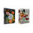 Vase Set Porcelain Ceramic Boho Floral Book-Inspired Design Decorative Home Office Bedroom Living Room Display Set of 2 - 8" Multi