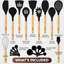 Kaluns 21-Piece Silicone Kitchen Utensils Set – Premium Non-Stick Cooking Tools with Wooden Handles, Heat Resistant up to 446°F-56969127