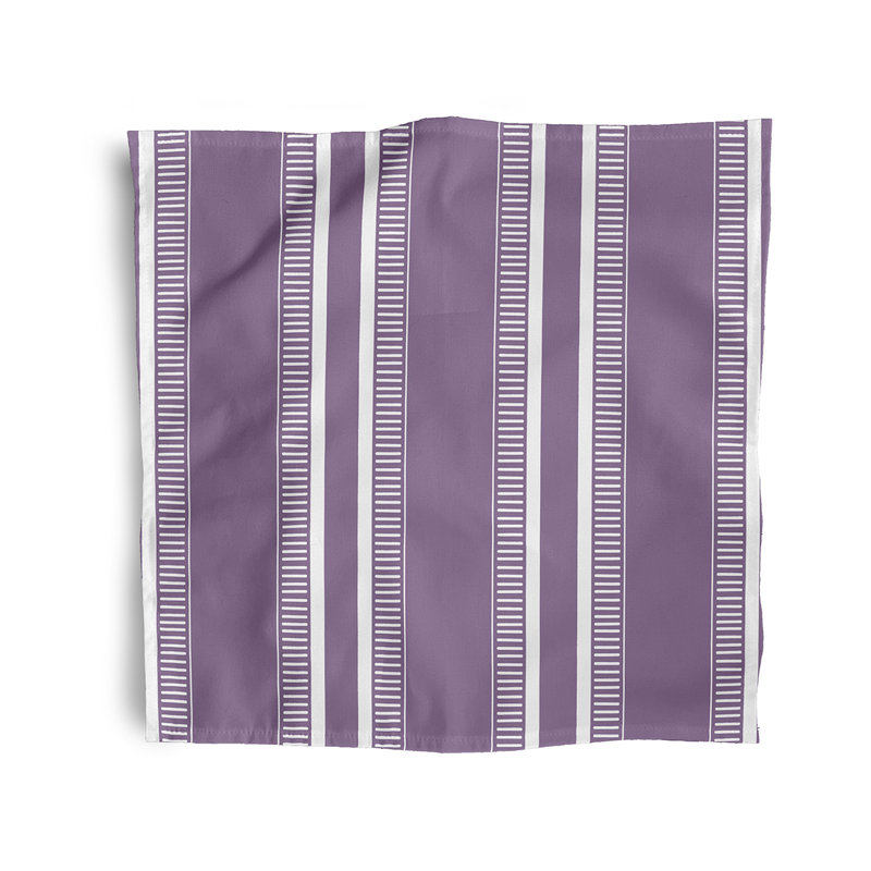 Harris Polyester Striped Square Napkin, Purple
