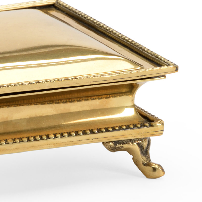 Metal Decorative Box, 2" H x 6.75" W x 4.75" D