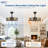 20" Caged Ceiling Fans with Remote App Control for Patio Kitchen Bedroom, Farmhouse Flush Mount Ceiling Fan with Lights Reversible 6 Speed  Walnut-719949329-720269349