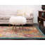 Tapis abstrait doré / vert Galyean-31820883