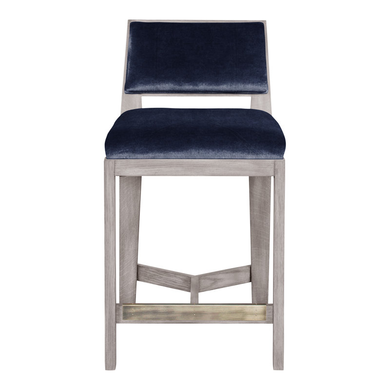 Thom Filicia 32.5'' Stool, Nadia Eclipse, Dove Gray